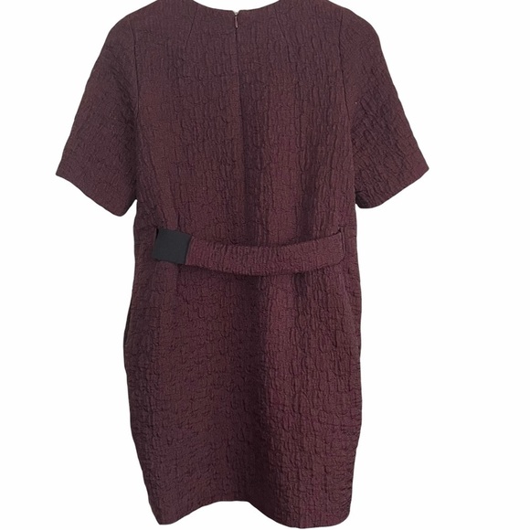 Victoria Victoria Beckham Textured Wool Shift Dress Size 0 - Picture 2 of 11